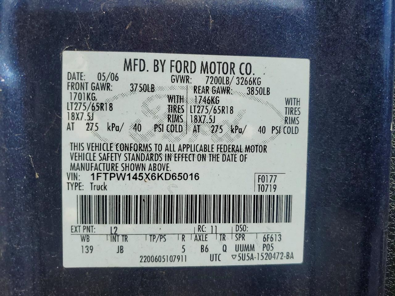 2006 Ford F150 Supercrew