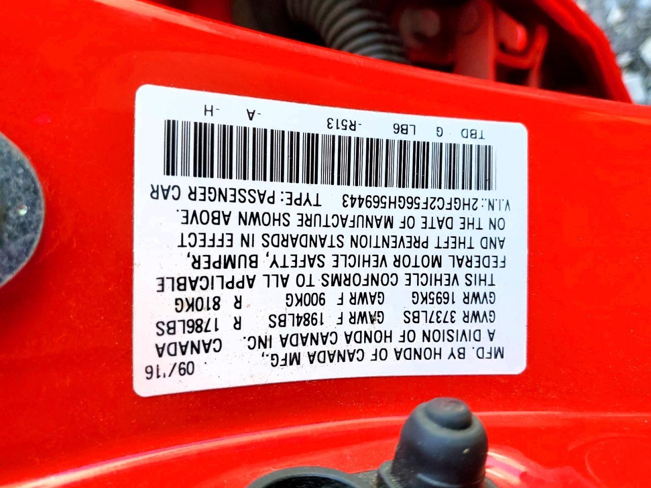 2016 Honda Civic lx