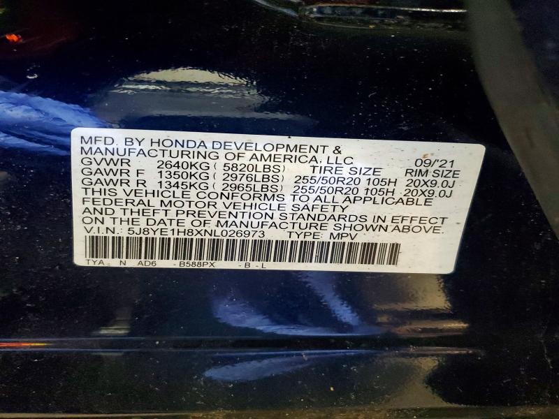 2022 Acura Mdx Advance