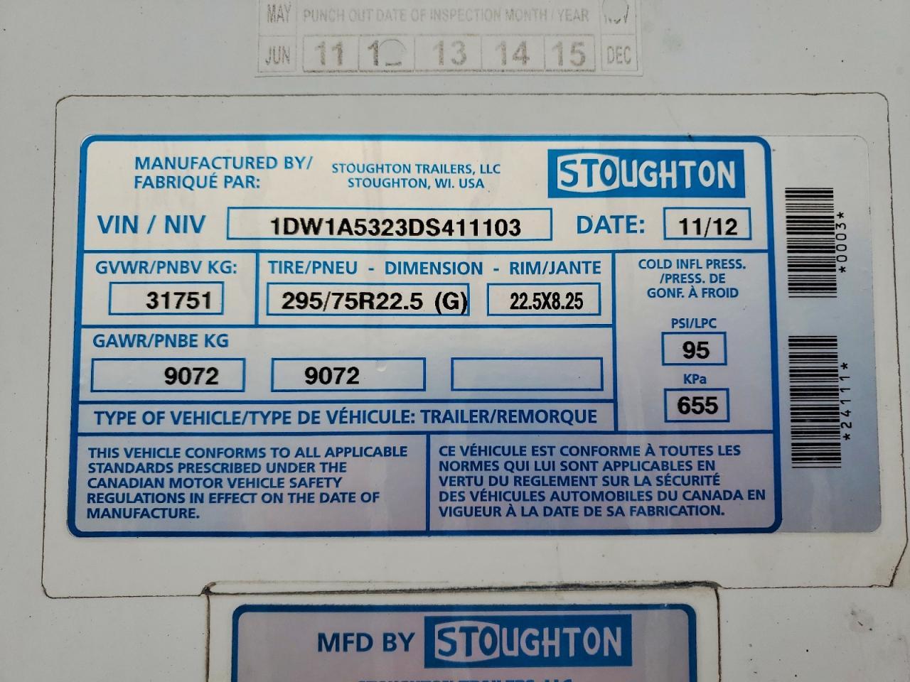 2013 Stoughton 53 Trailers