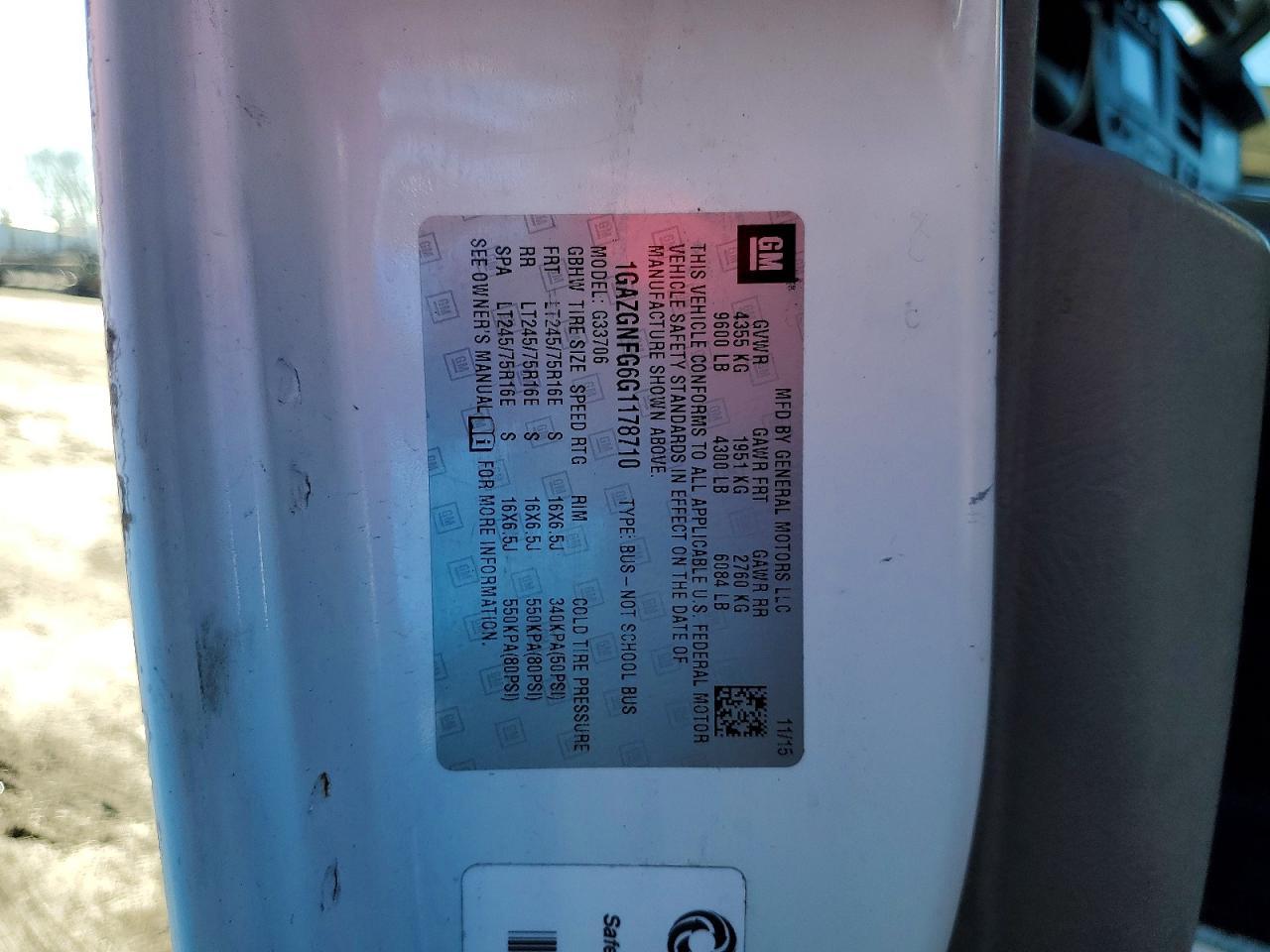 2016 Chevrolet Express G3500 LS