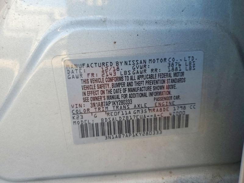 2019 Nissan Sentra sv