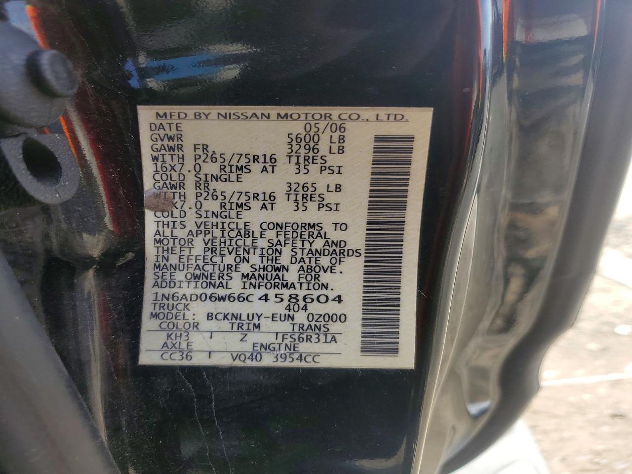 2006 Nissan Frontier SE