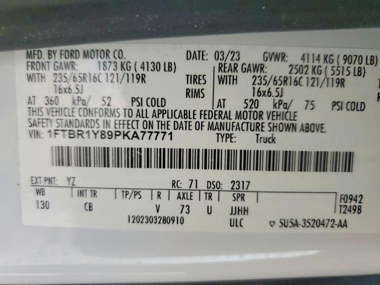 2023 Ford Transit T-250