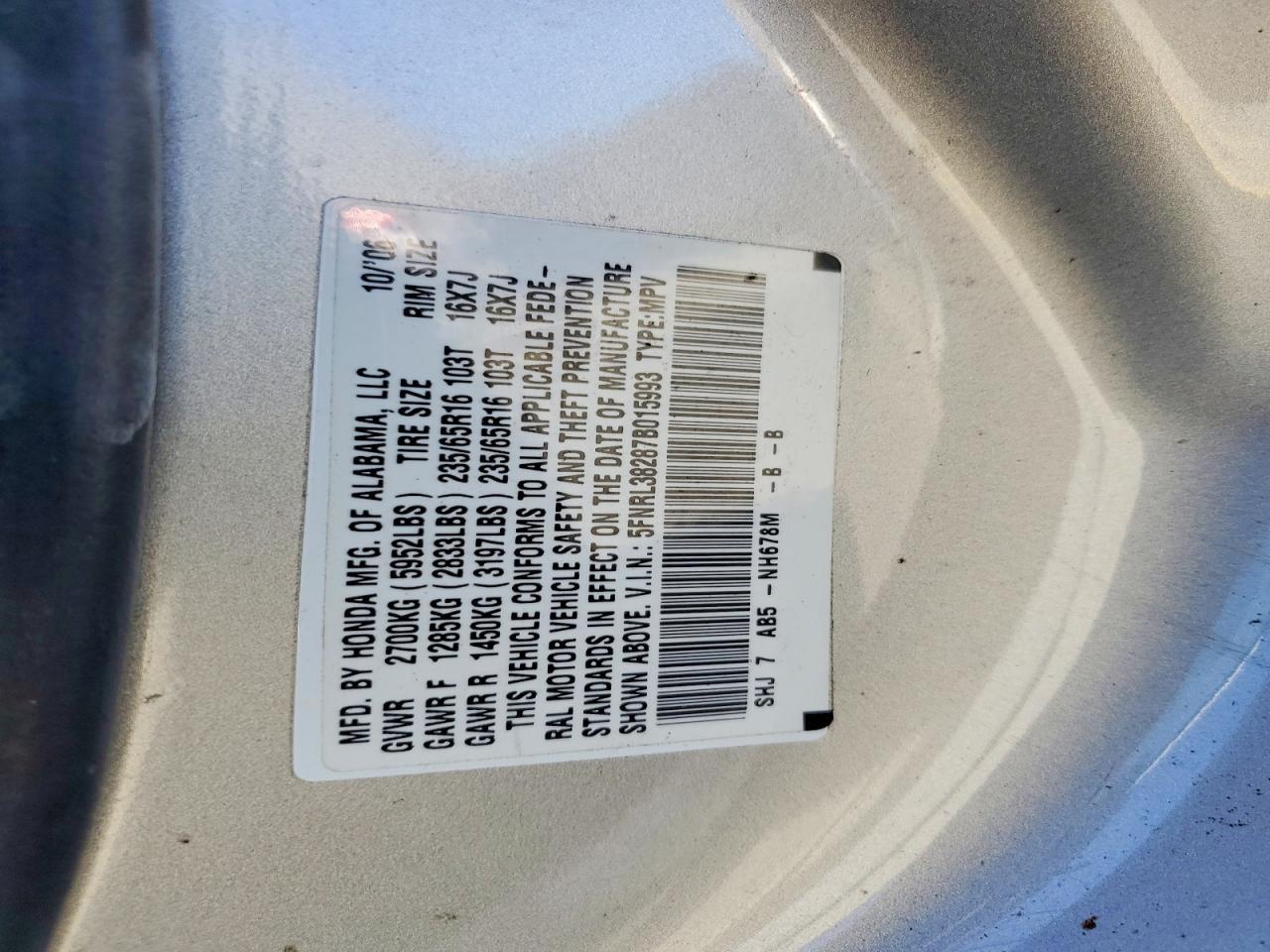 2007 Honda Odyssey lx