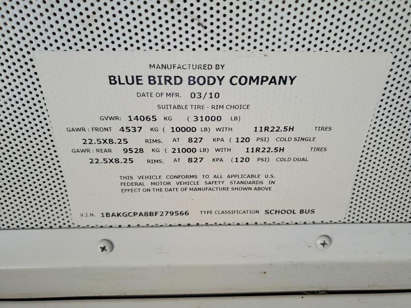 2011 Blubird 2011 Bluebird Vision-School Bus