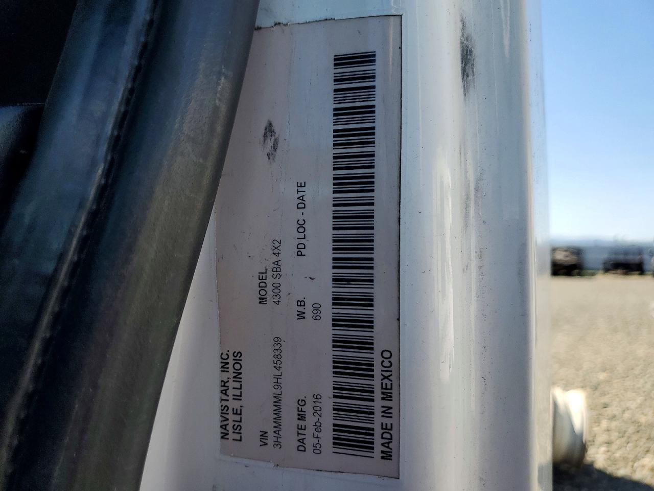 2017 International 4300 Truck Cab AND Chassis