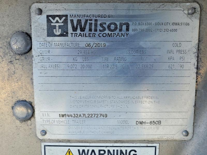 2020 Wilson Hogtrailer 2020 Wilson DWH-650B Grain Trailer