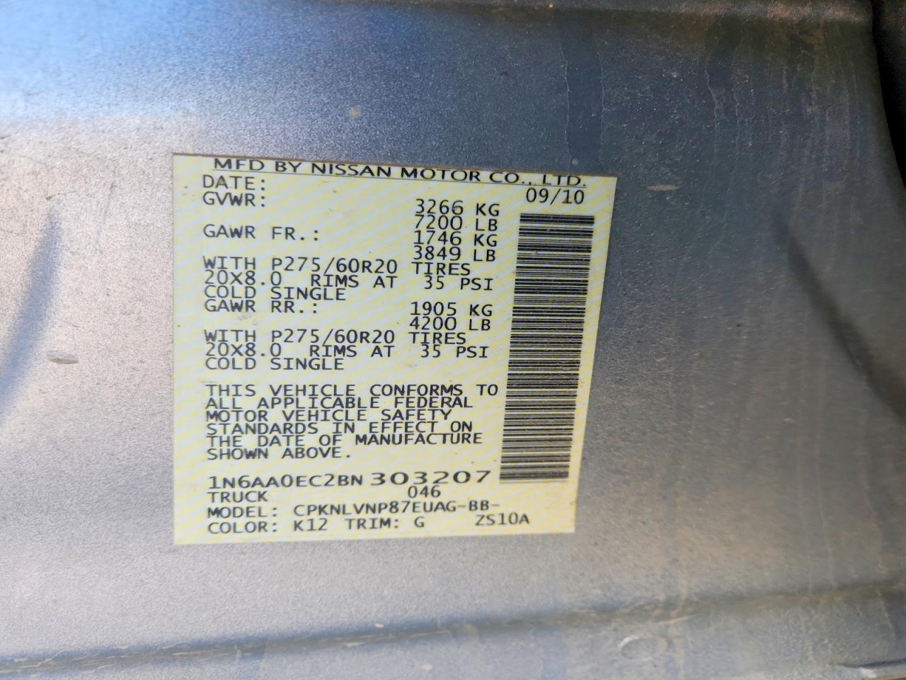 2011 Nissan Titan SV