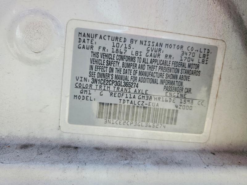 2016 Nissan Versa Note s Plus