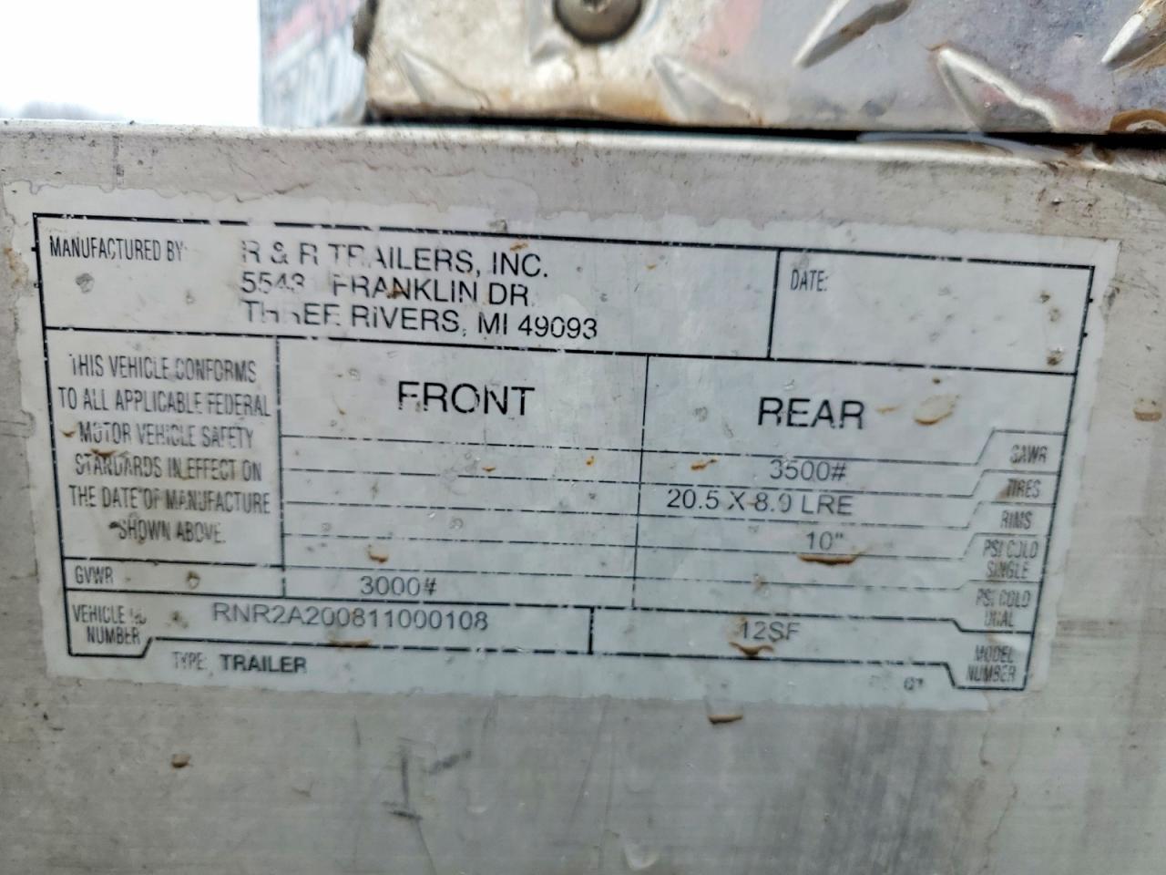 2008 Unknown 2008 R&R Enclosed Snowmobile Trailer