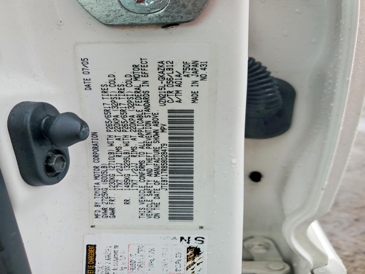 2005 Toyota 4runner Limited