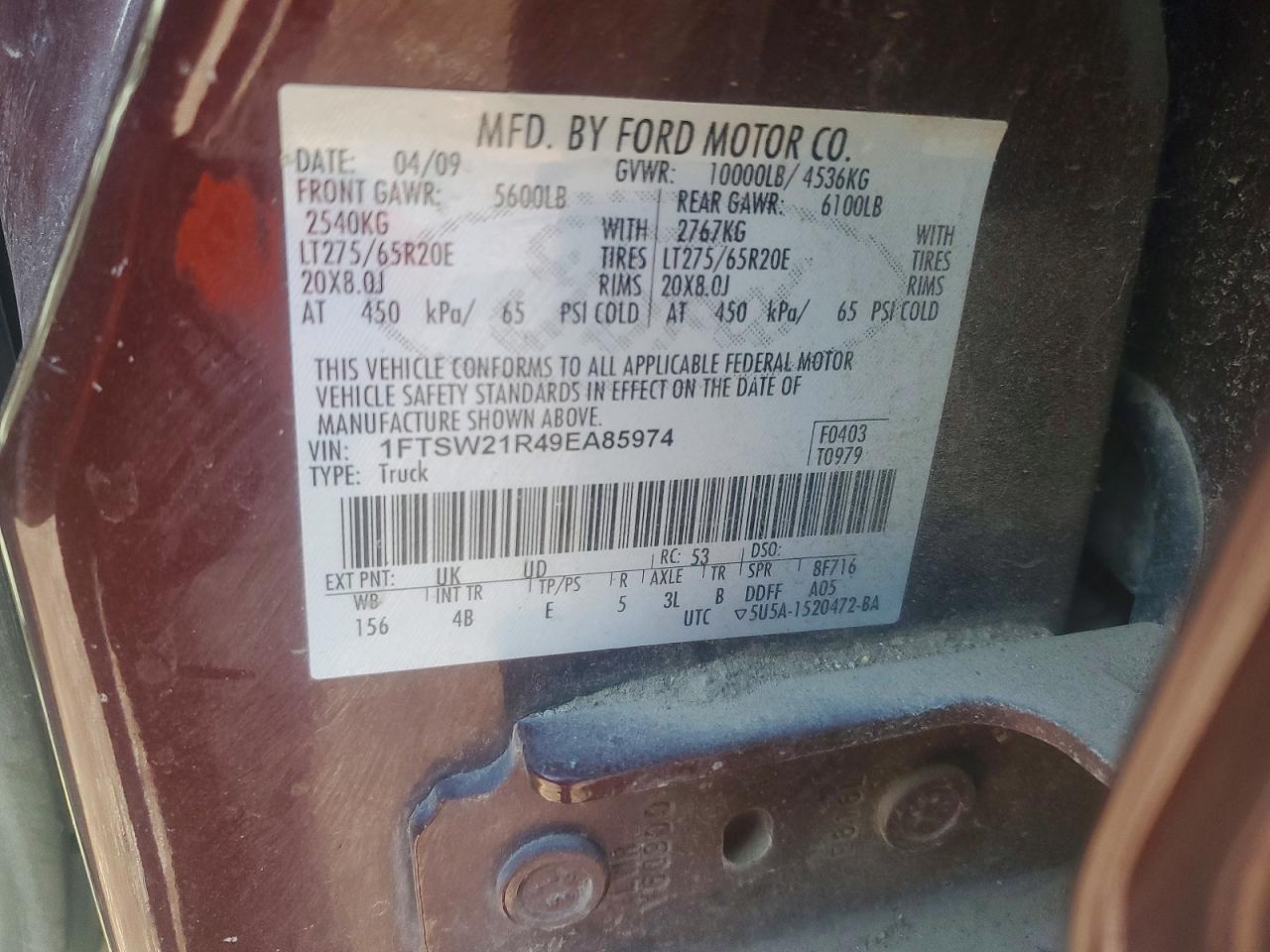 2009 Ford F250 Super Duty Flatbed Truck