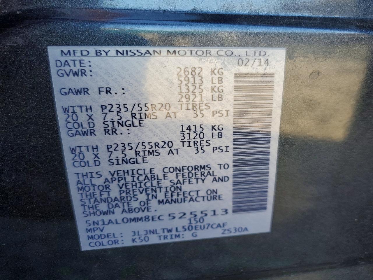 2014 Infiniti Qx60 Base