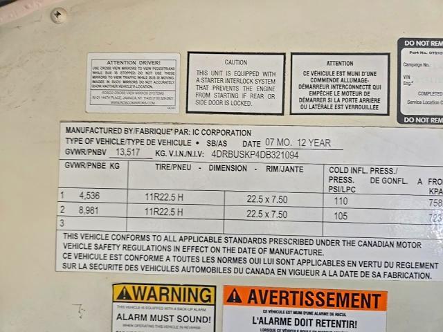 2013 Ic Corporation CE Series School-School Bus