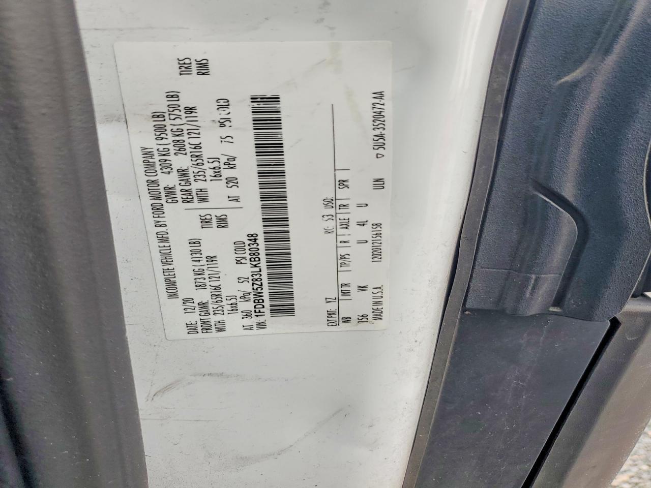 2020 Ford Transit Delivery Truck