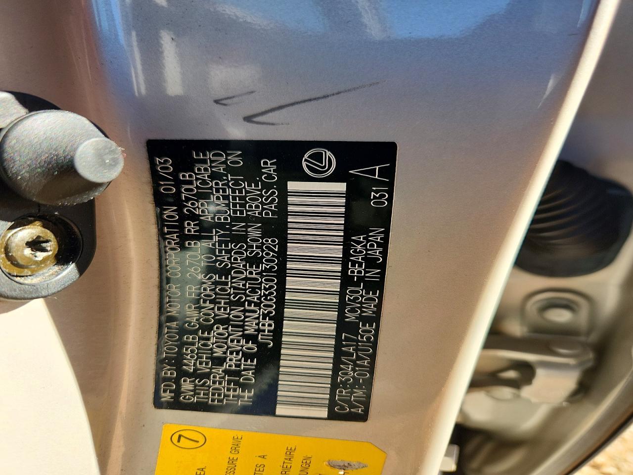2003 Lexus Es 300 Base