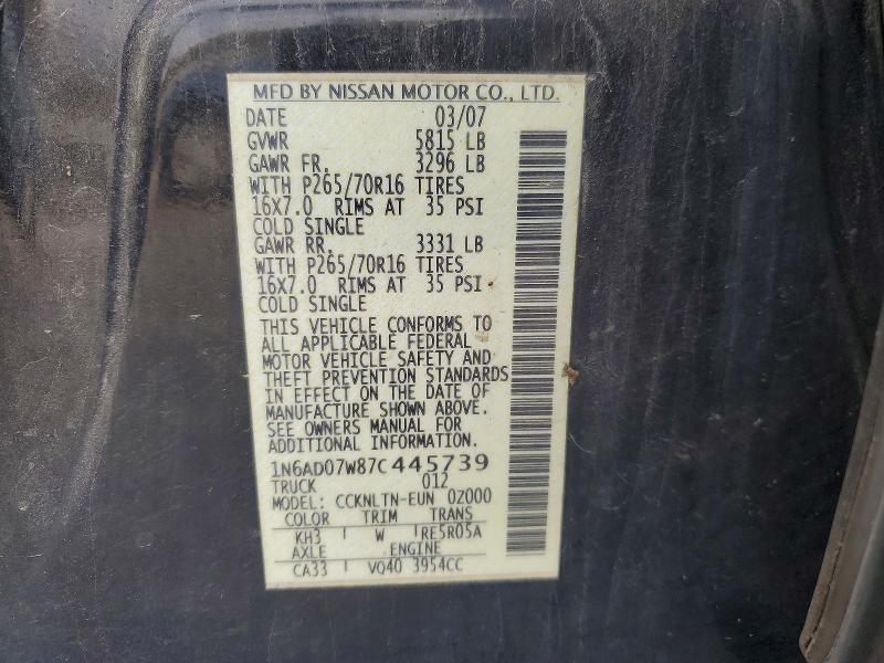 2007 Nissan Frontier SE