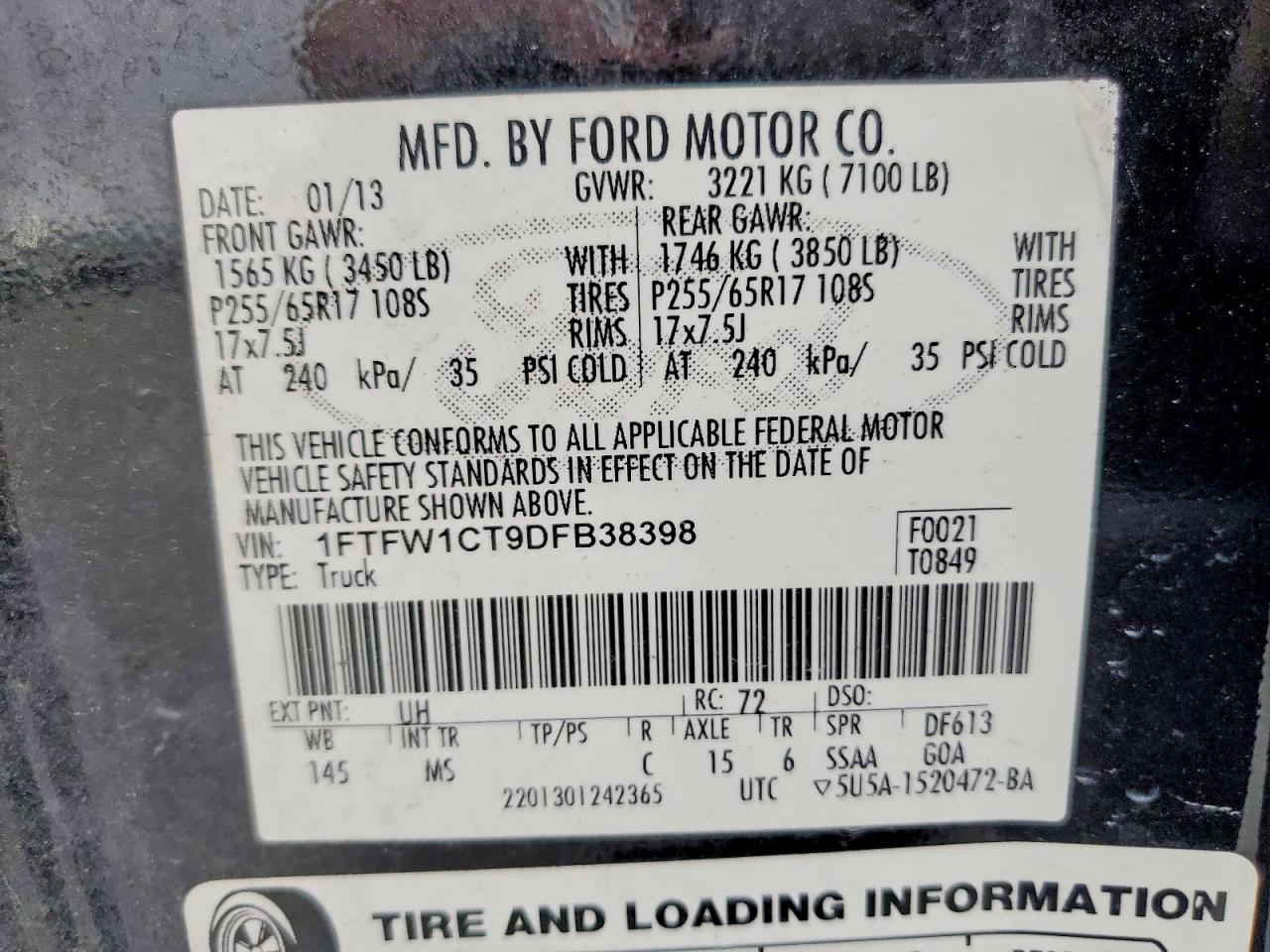 2013 Ford F150 Supercrew