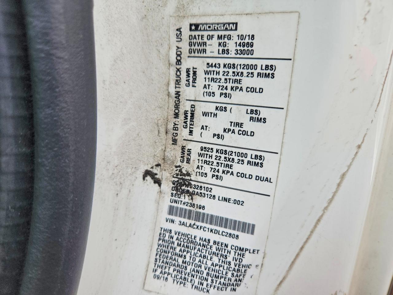 2019 Freigliner 2019 Freightliner Business Class M2 Refrigerated B
