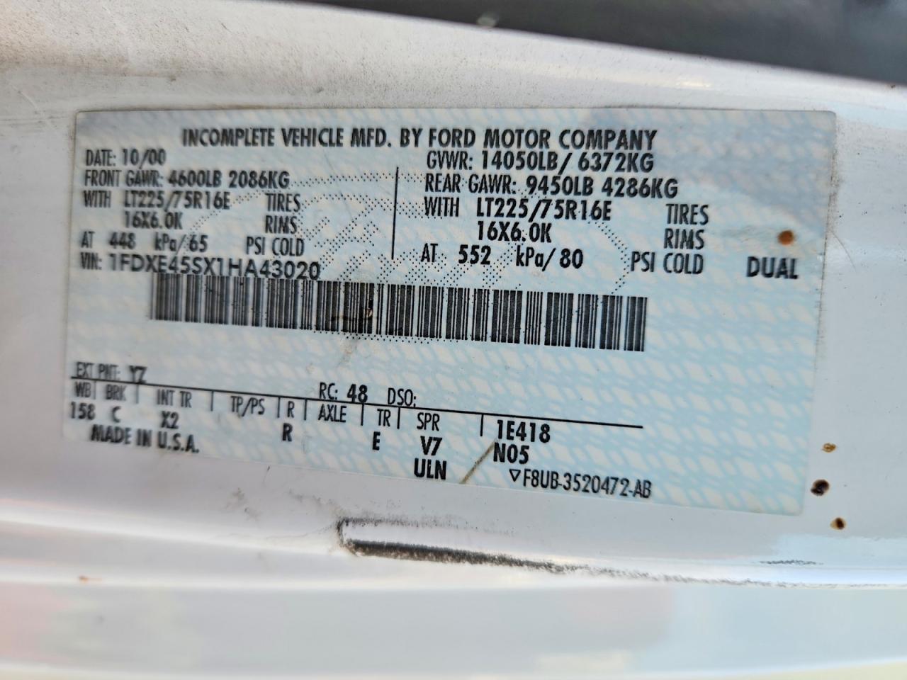 2002 Gfst 2002 Ford E450 RV