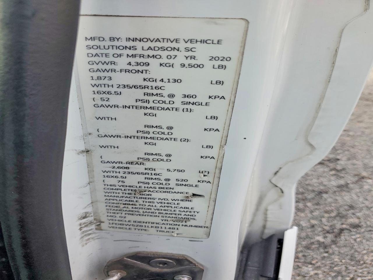 2020 Ford Transit Delivery Truck