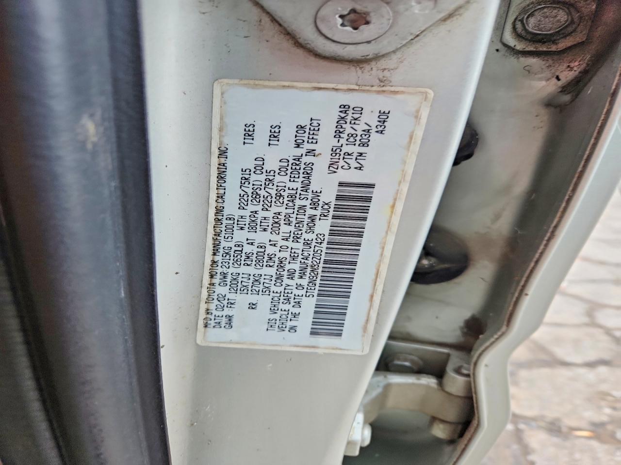 2002 Toyota Tacoma Prerunner V6