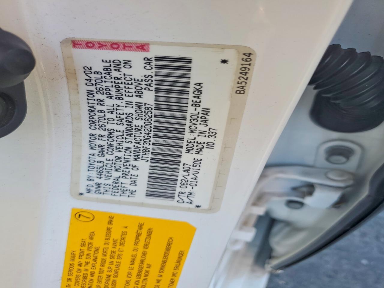 2002 Lexus Es 300 Base