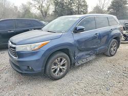 2015 Toyota Highlander xle en venta en Madisonville, TN