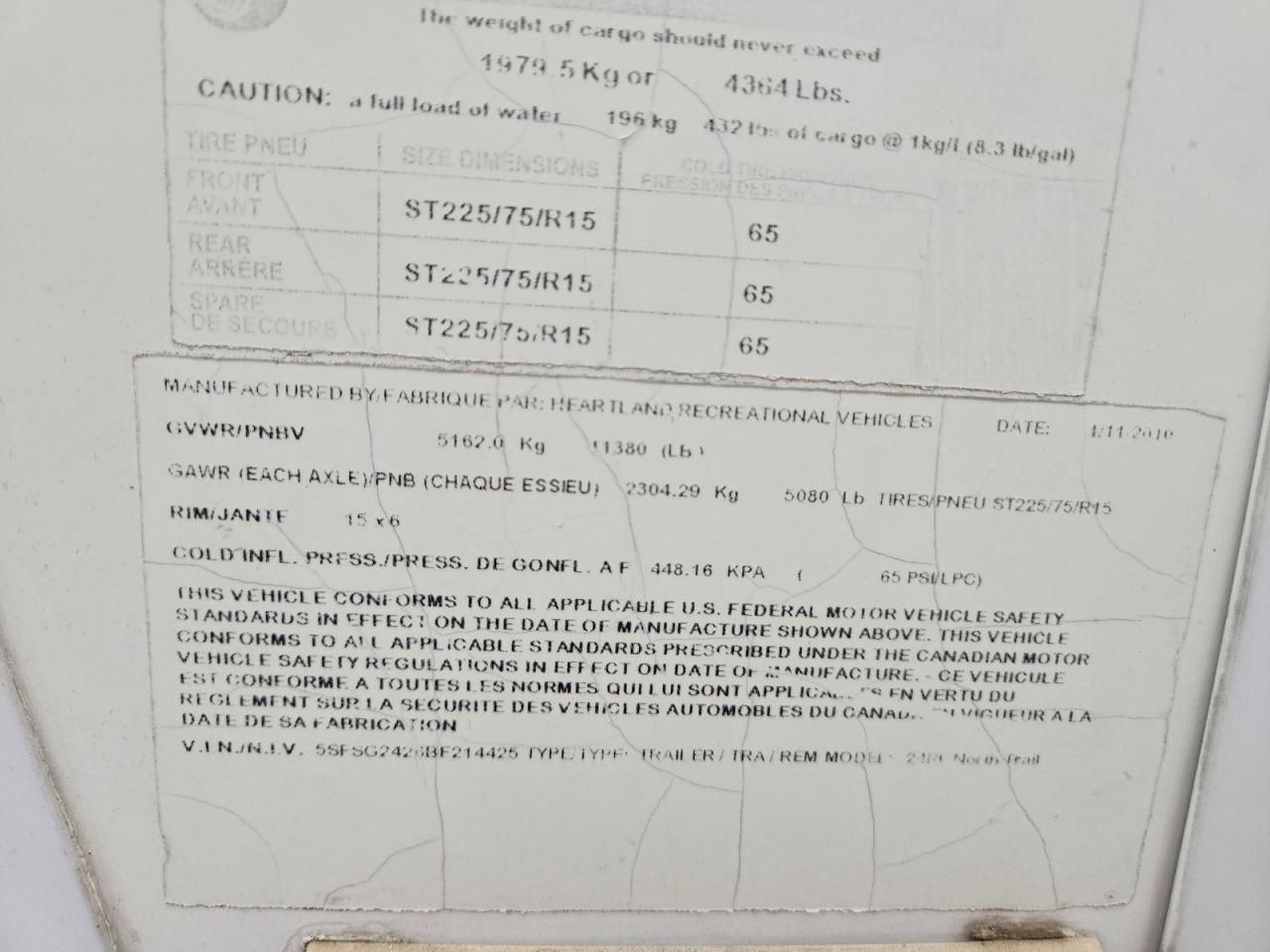 2011 Heartland North Trai