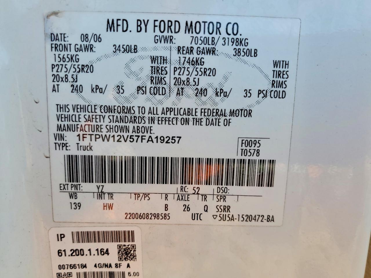 2007 Ford F150 Supercrew