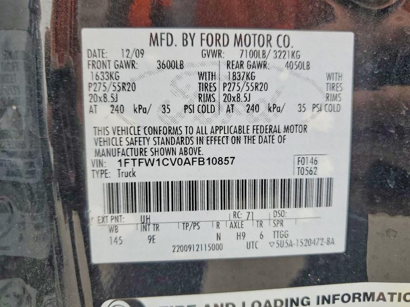 2010 Ford F150 Supercrew