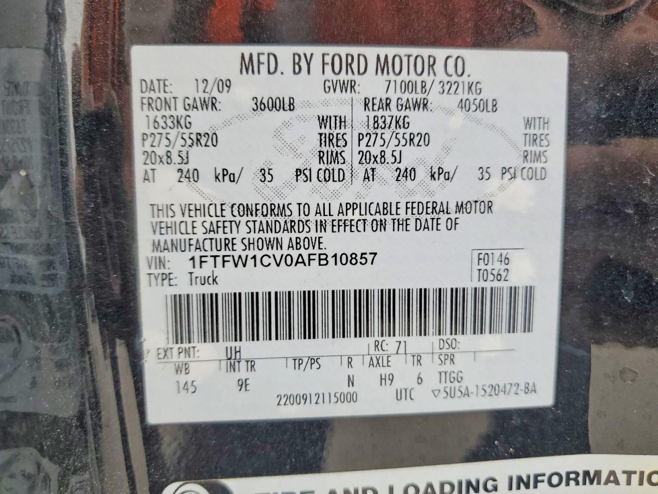 2010 Ford F150 Supercrew