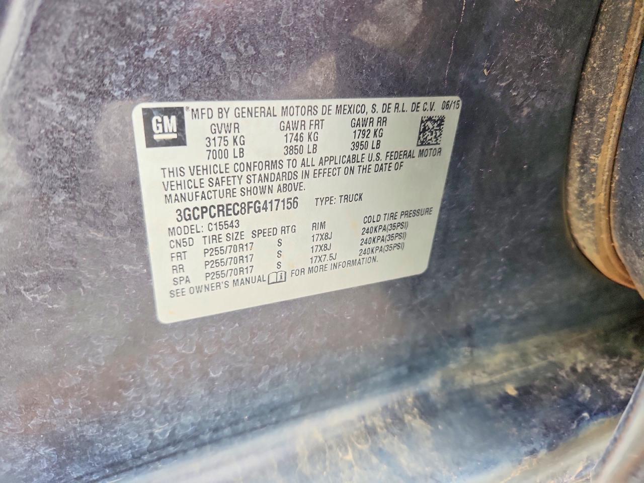 2015 Chevrolet Silverado C1500 LT