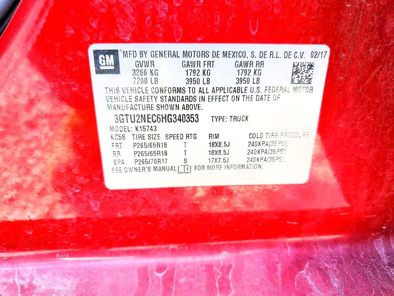 2017 GMC Sierra K1500 SLT