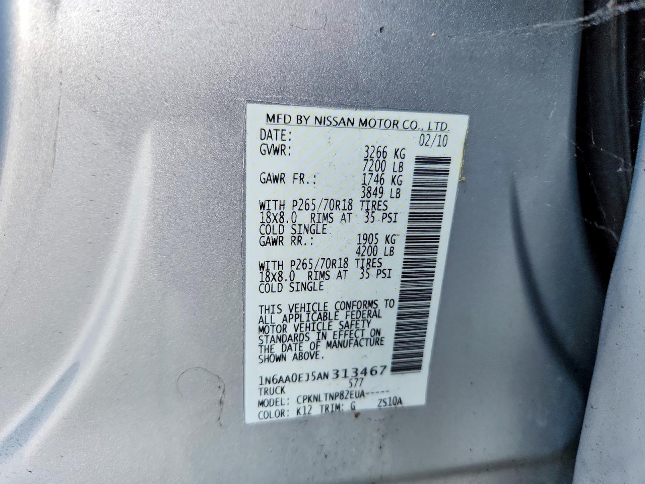 2010 Nissan Titan XE
