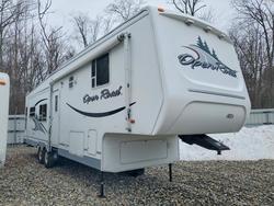 Salvage trucks for sale at West Warren, MA auction: 2005 Pilgrim Open Range Camper