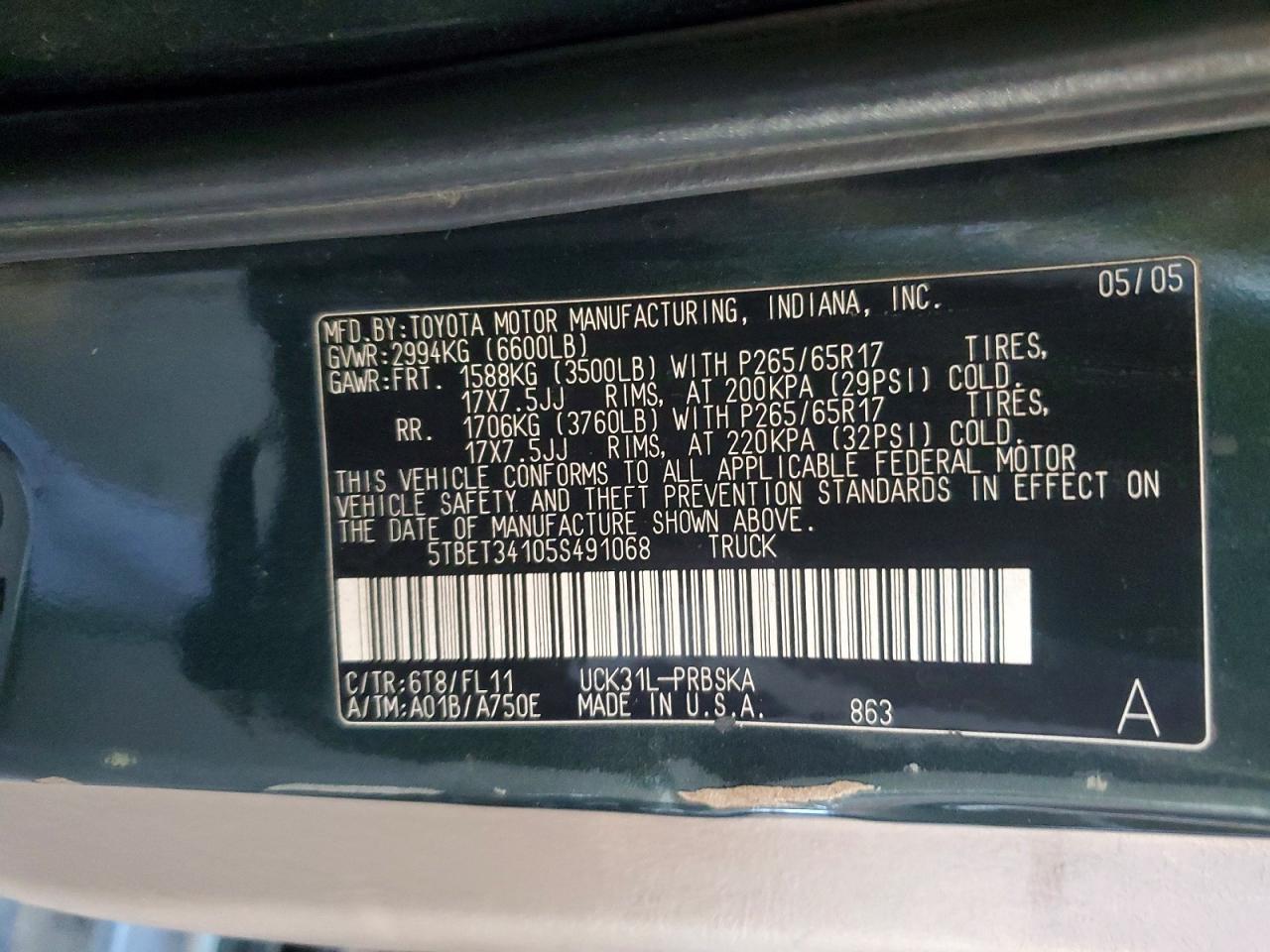 2005 Toyota Tundra SR5