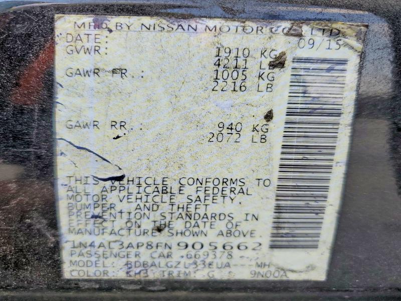 2015 Nissan Altima 2.5 s