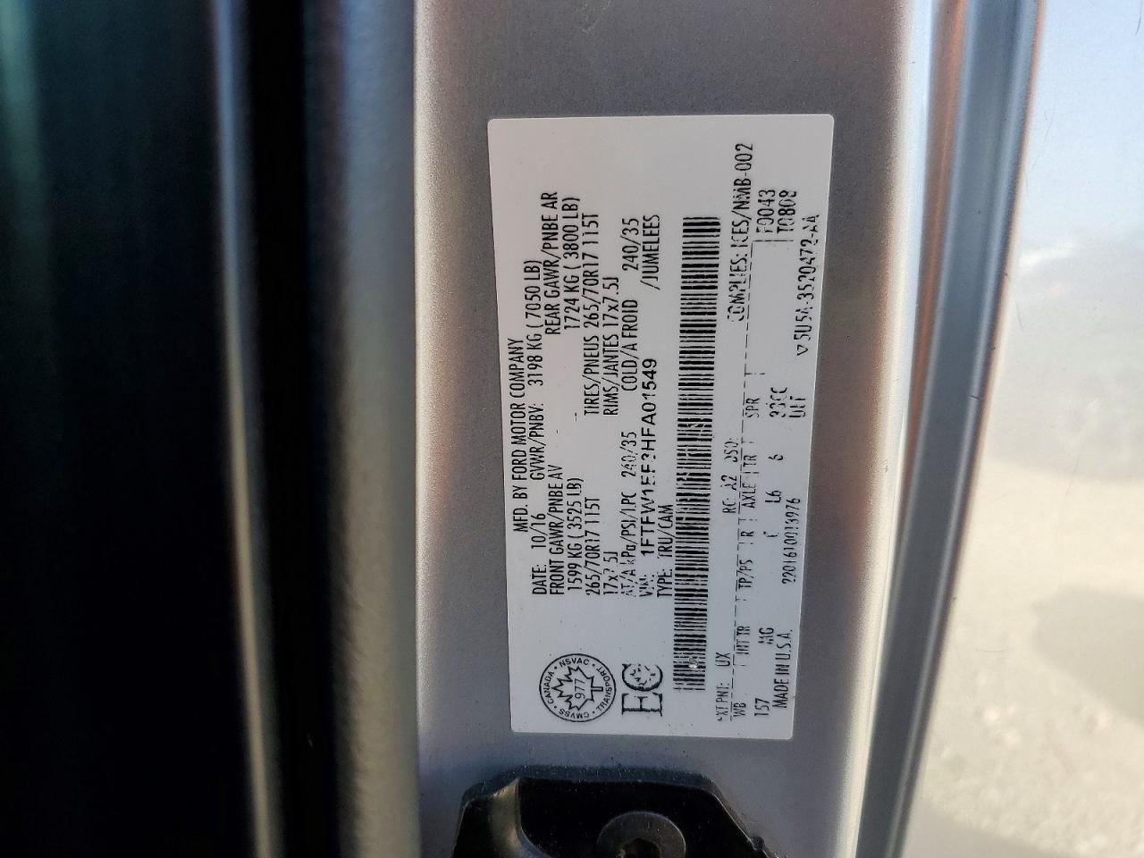 2017 Ford F150 Supercrew