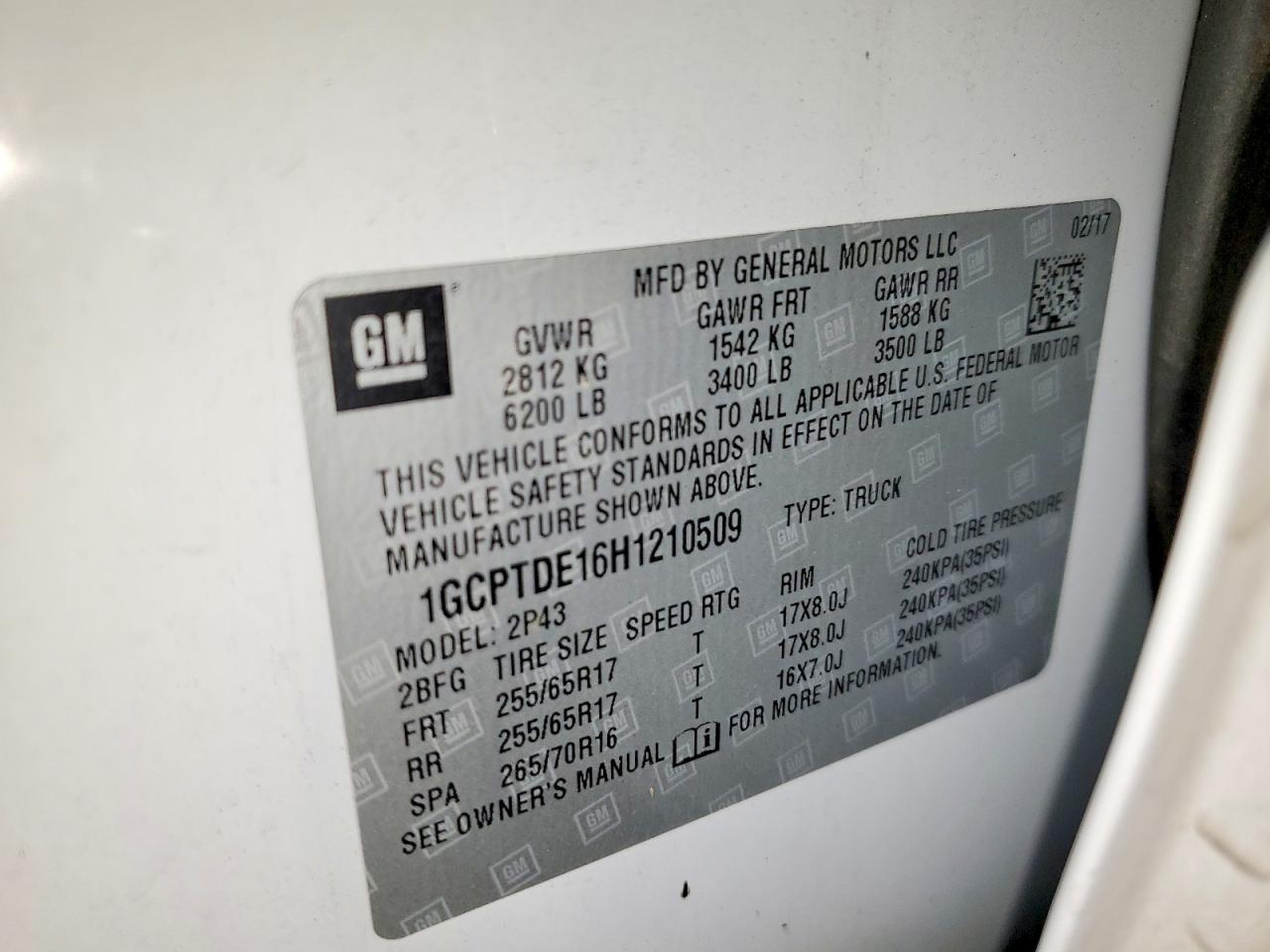 2017 Chevrolet Colorado Z71