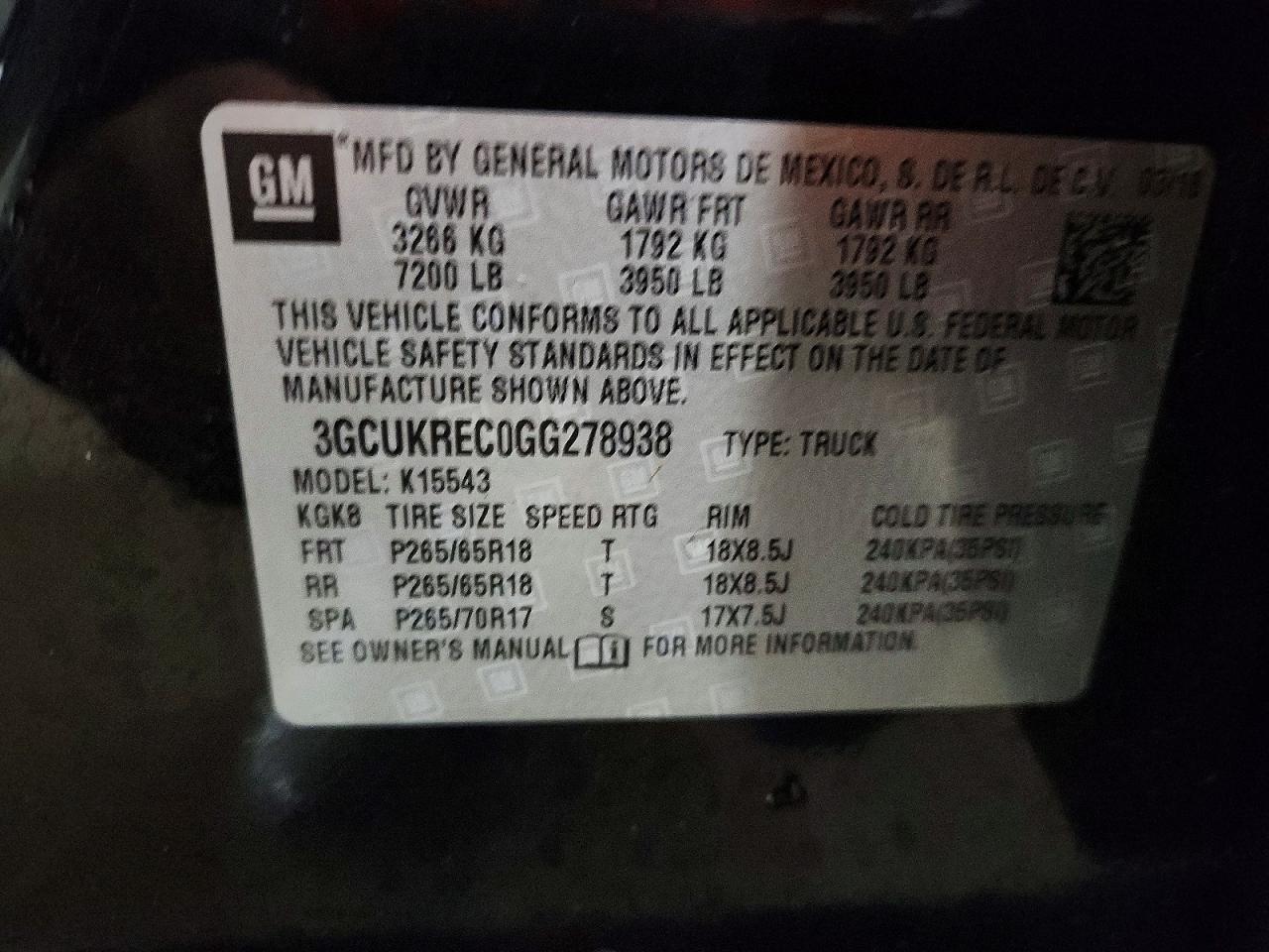 2016 Chevrolet Silverado K1500 LT
