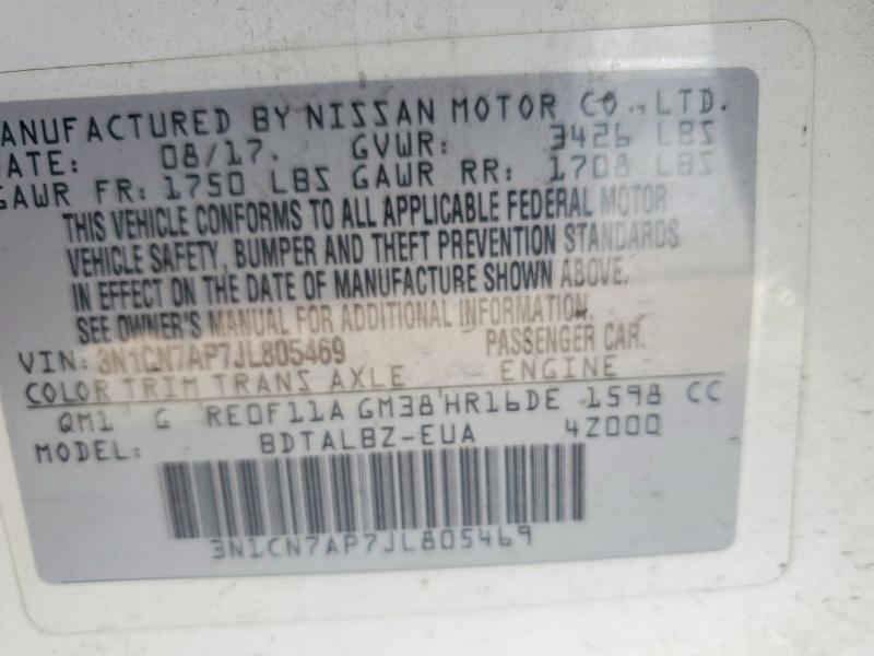 2018 Nissan Versa sv