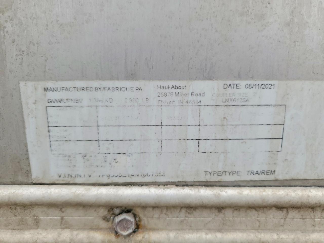 2021 Haul-About 14' Enclosed