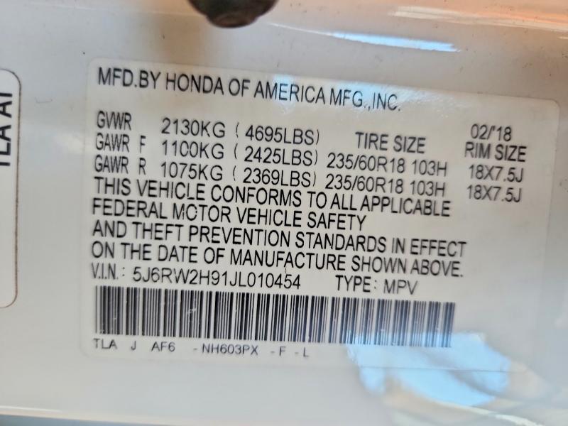 2018 Honda Cr-v Touring