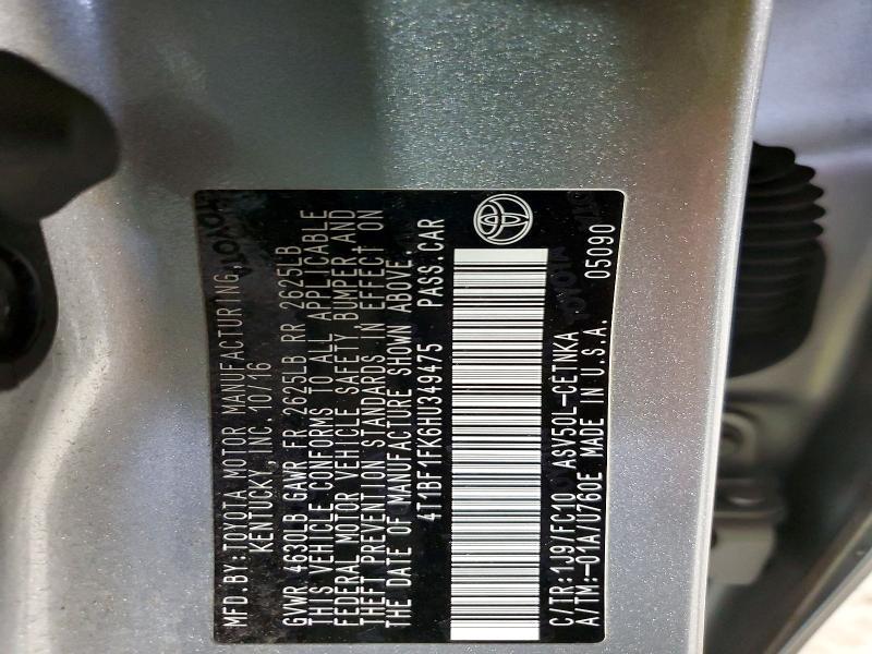 2017 Toyota Camry le