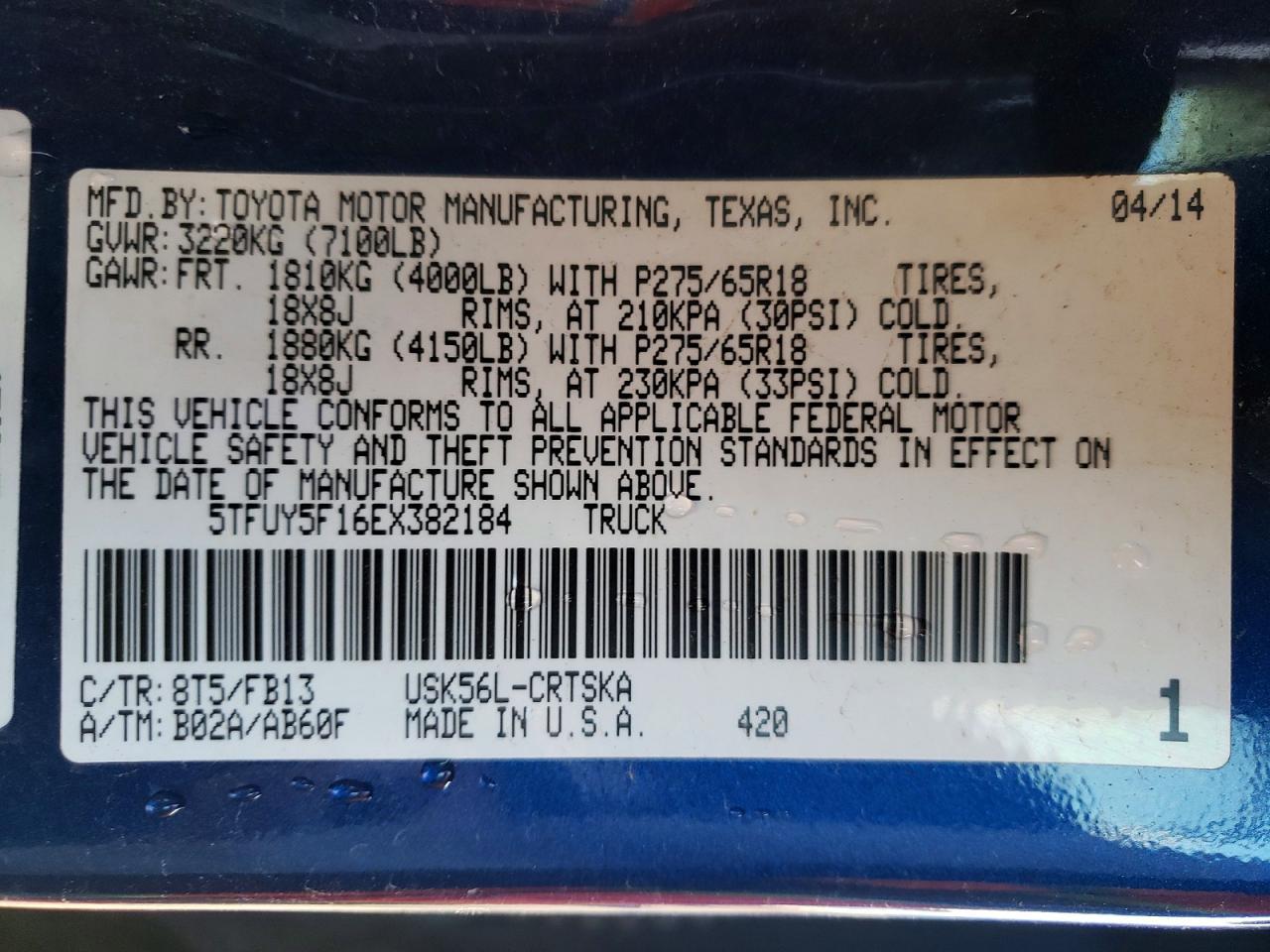 2014 Toyota Tundra SR5