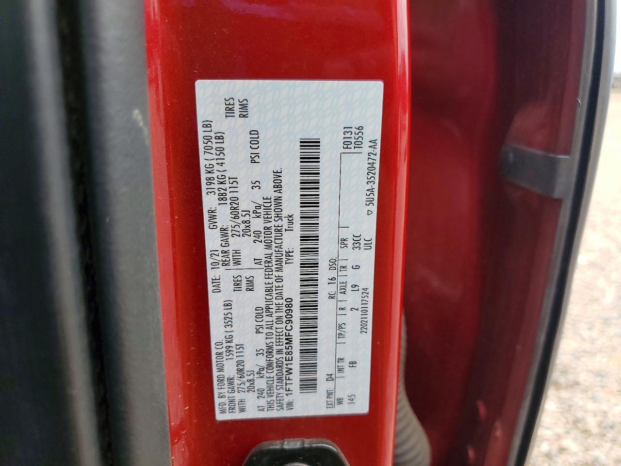 2021 Ford F150 Supercrew