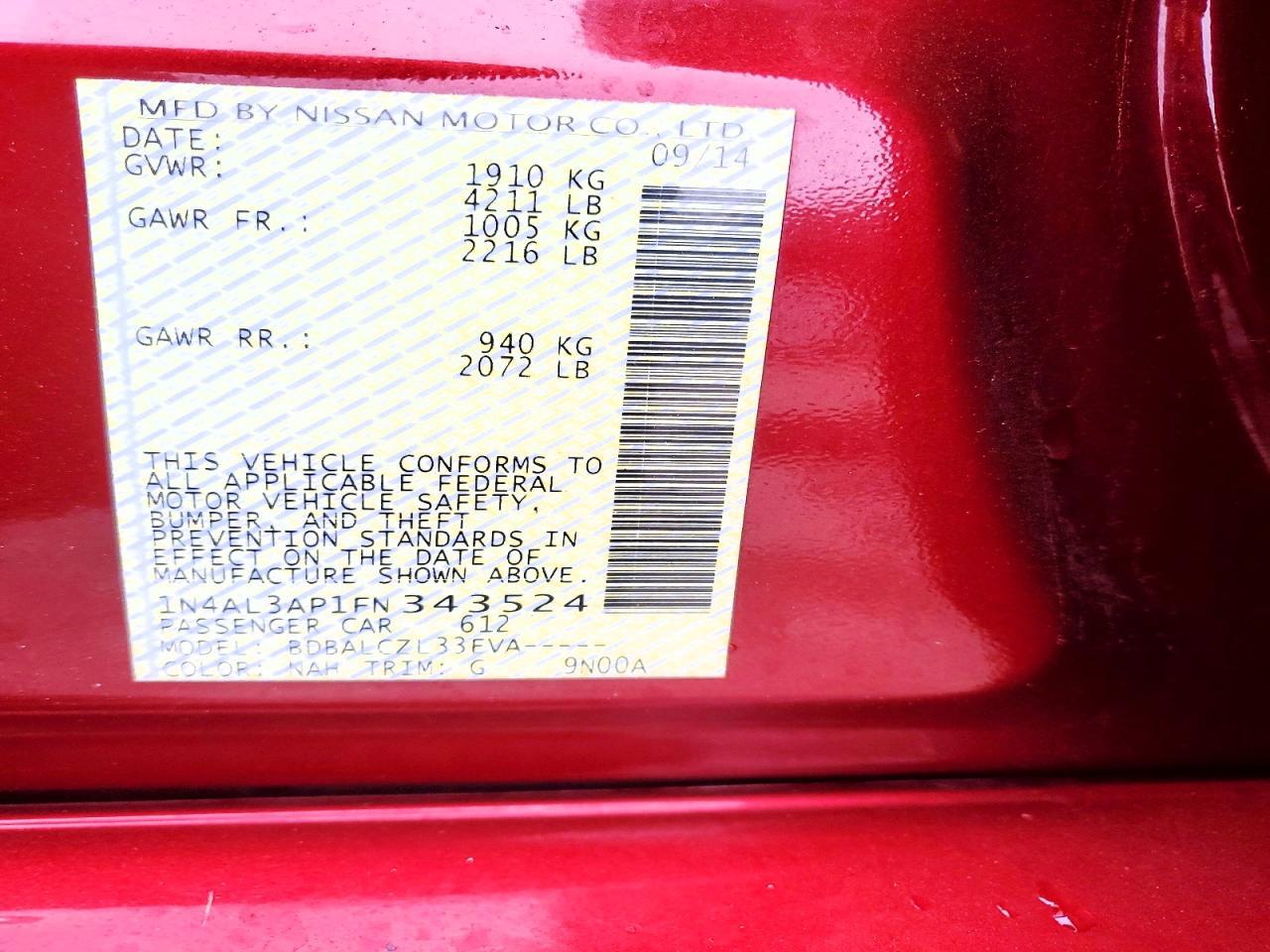 2015 Nissan Altima 2.5 s