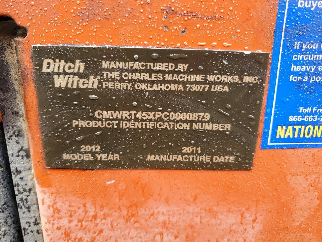 2012 Ditch Witch RT45